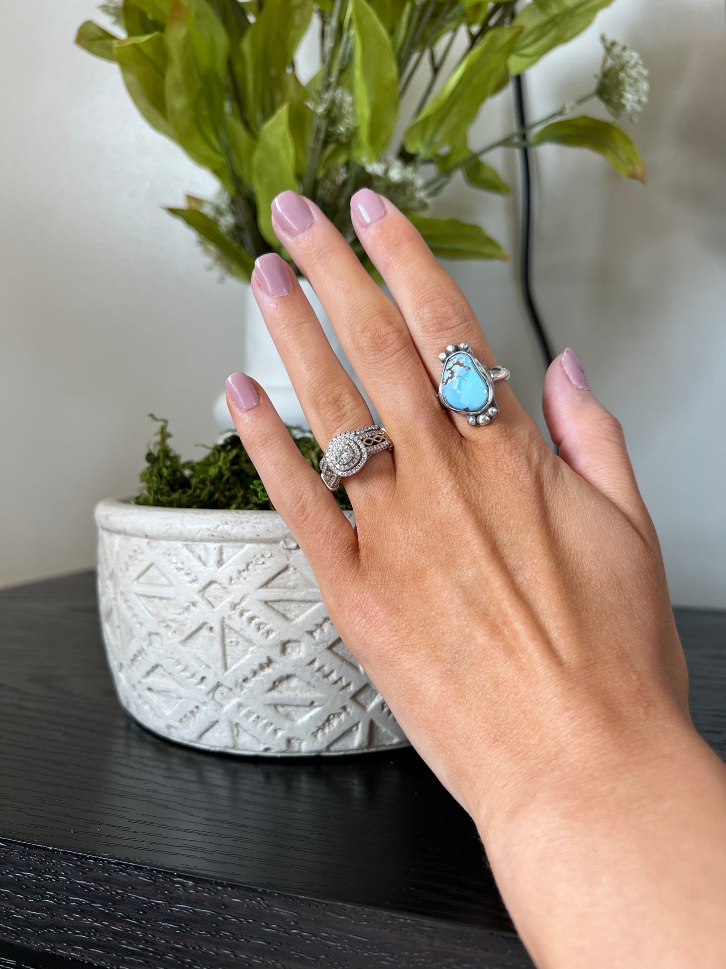 The Jolene Turquoise Ring (Size 7.5)